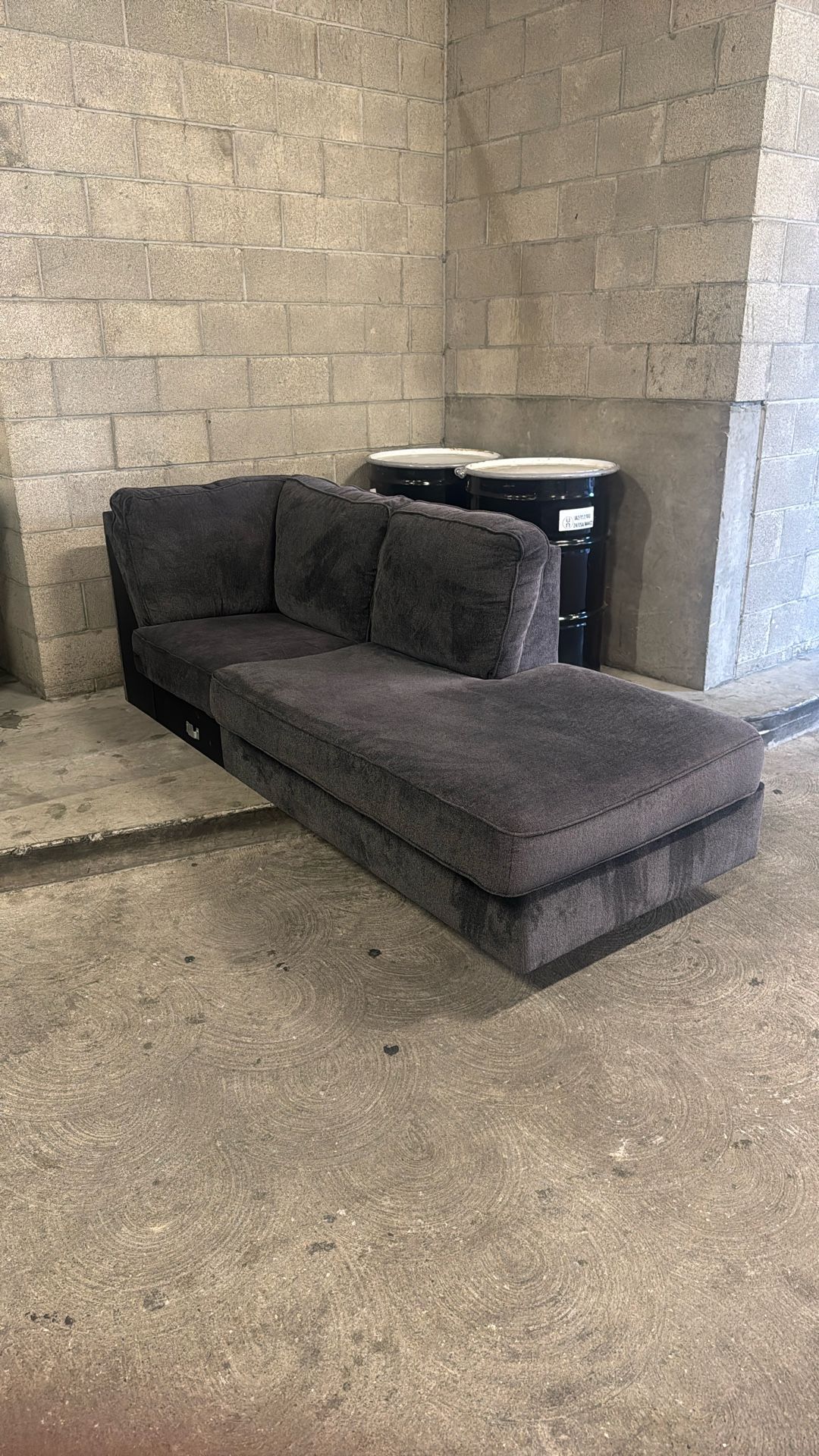 Large 2 Piece L Shape Couch - Gray