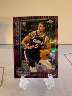 2025 Topps Chrome Update - Nique Clifford #174 Red Basketball Refractor /5 (RC)