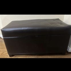 Leather Ottoman / Storage Bench