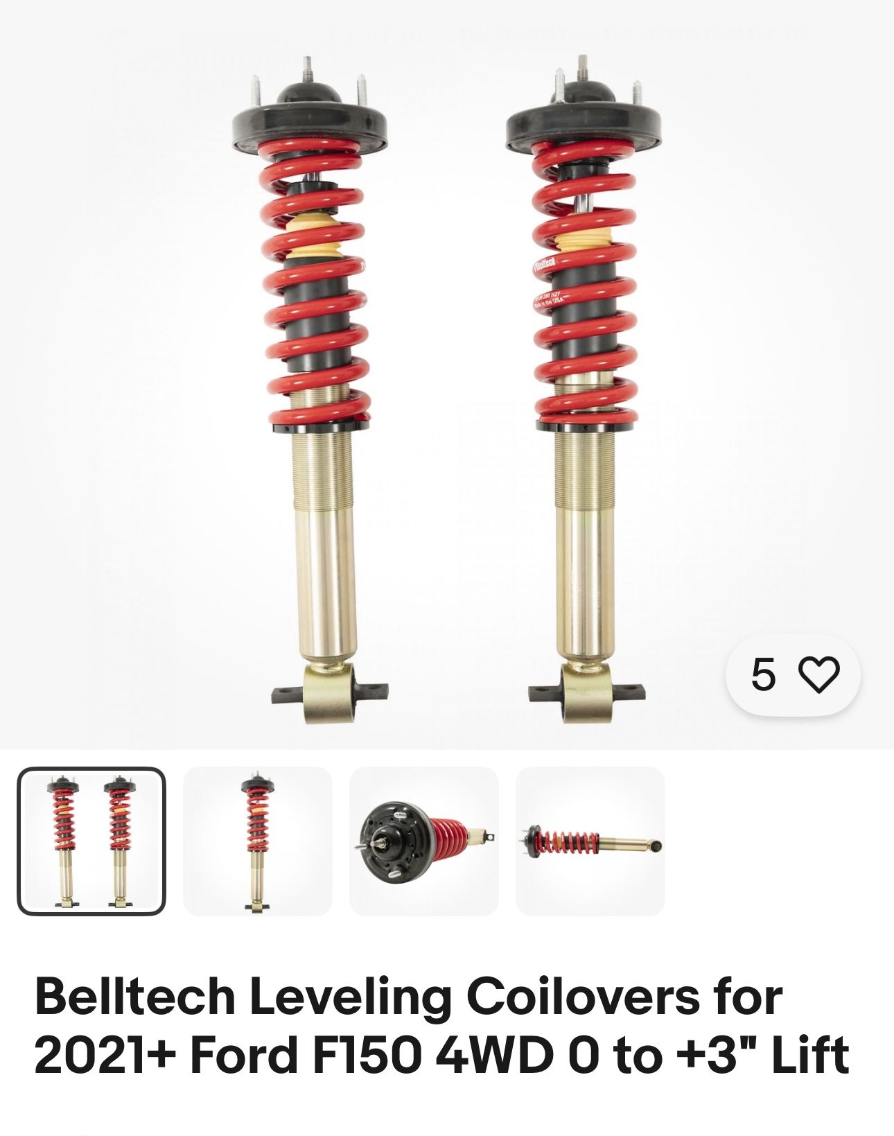 F-150  2021+ 4wd Belltech Lift Coils 0”-3” 