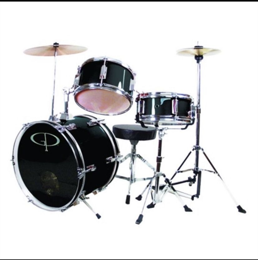 GP Deluxe 3-Piece Junior Drum Set (BLACK)