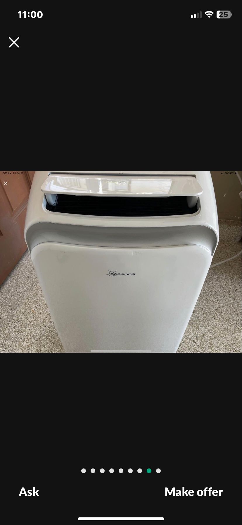 Seasons Portable Air Conditioner 13500 Btu
