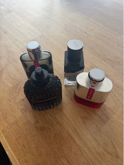 Empty cologne bottles
