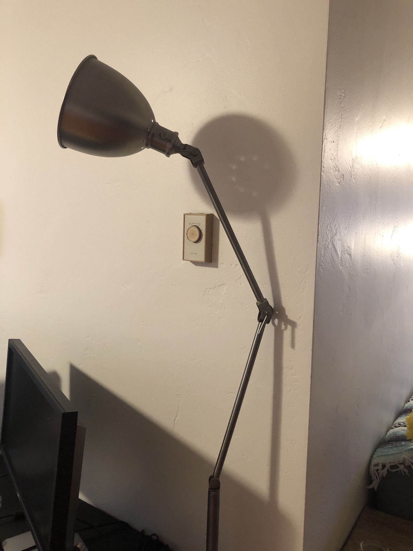 Silver floor lamp