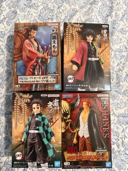 One piece, demon slayer, my hero academia