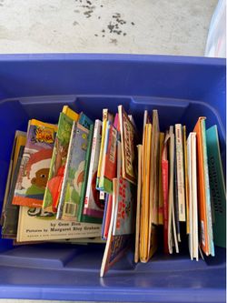 box of kids books.