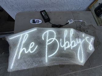 The Bibby’s Neon Sign White 30” X 12”