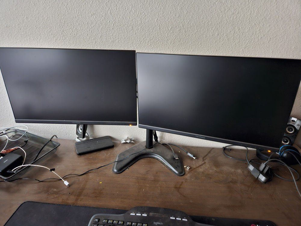 Dual Monitors on Stand
