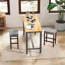 NEW 2 Counter Height Bar Stools (Grey color)