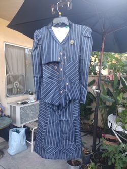 Navy Pinstripe Costume Suit Set