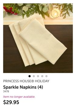 Princess House Sparkle Elegant Napkins 