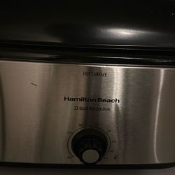 stainless steel Hamilton Beach roaster oven