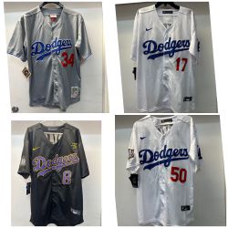 Dodgers Jerseys, S-3XL, New