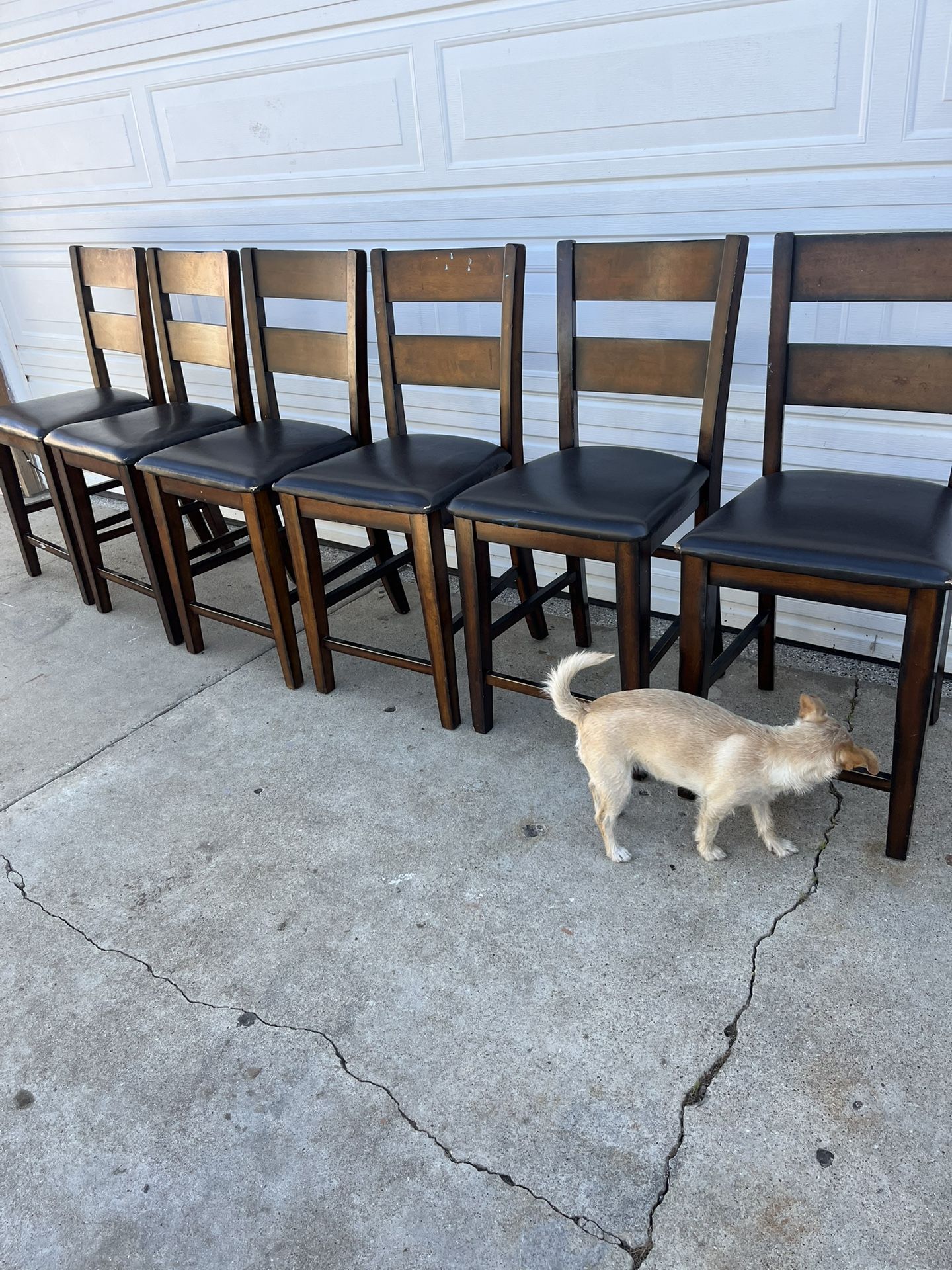 6 Sillas De Pura Madera