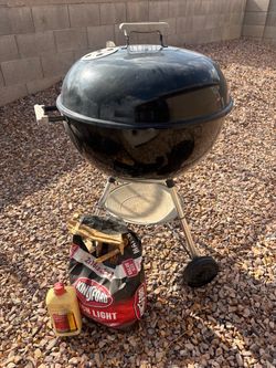 Nice big Weber grill with accessories