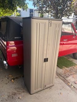 Tall Plastic Outdoor Storage Cabinet