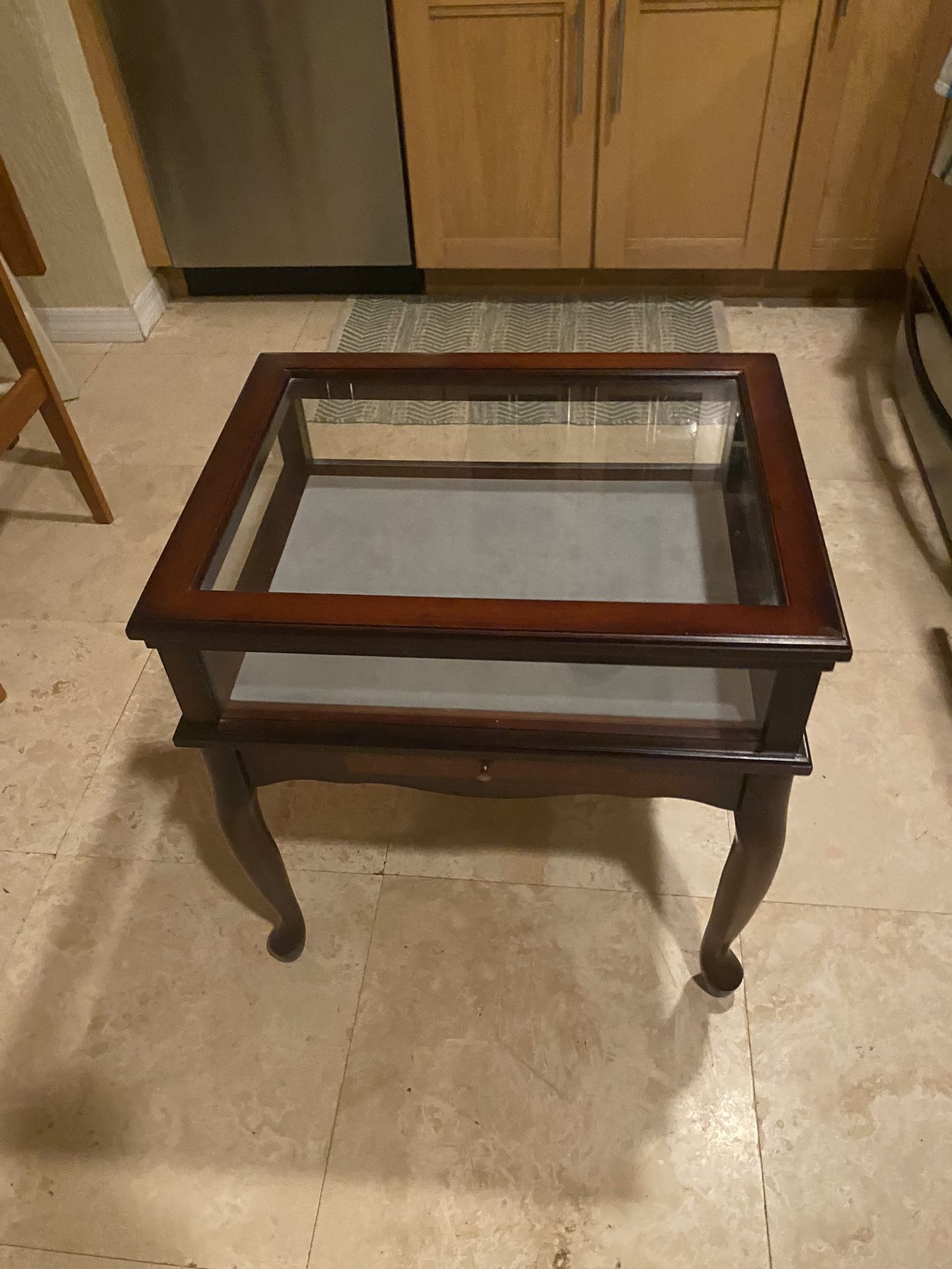 Vintage Bombay Company Curio Display Table