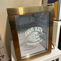 LIQUID DEATH The Gold Mini-Fridge