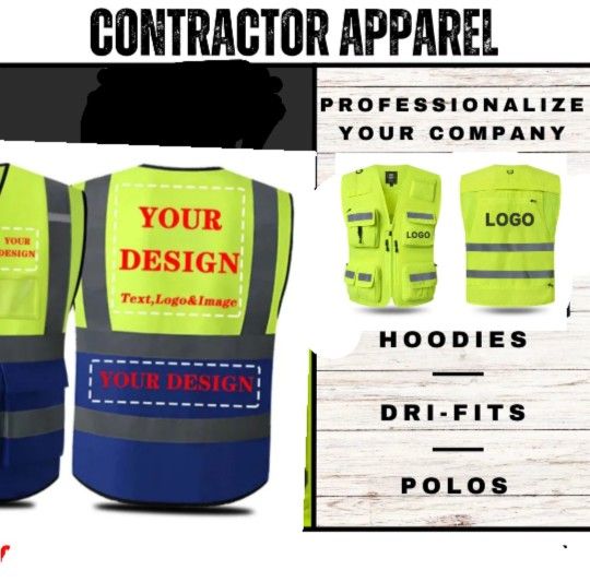 CUSTOM PERSONIZED CONSTRUCTION APPAREL