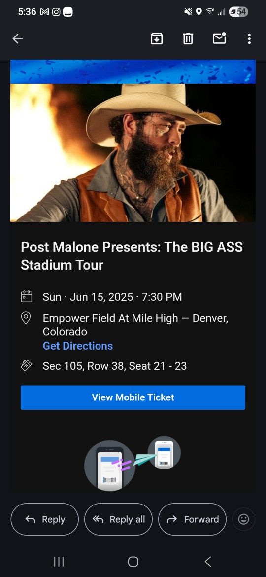 Post Malone Tickets 3 Tix