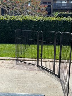 Dog Gate Extra Wide Adjustable Width Up to 219-inch Wide
