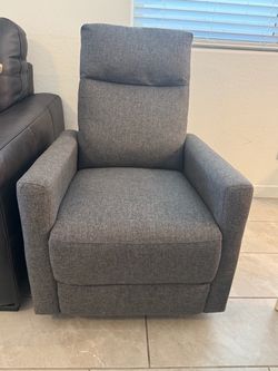 Gray Fabric Recliner Chair