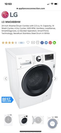Lg wm3488hw sale