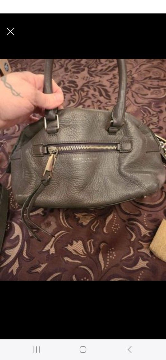 * BRAND NEW MARC JACOBS SMALL BAULETTO - DARK GRAY & WALLET*