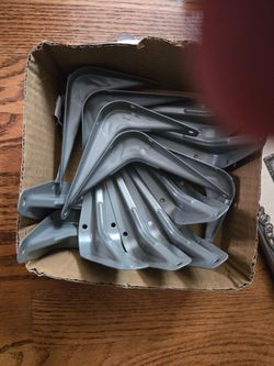 Stanley Hardware 172601 4" x 6" Gray Utility Shelf Brackets