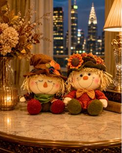 $15 FIRM – Set of 2 Fall Scarecrow Dolls 🍂🌻