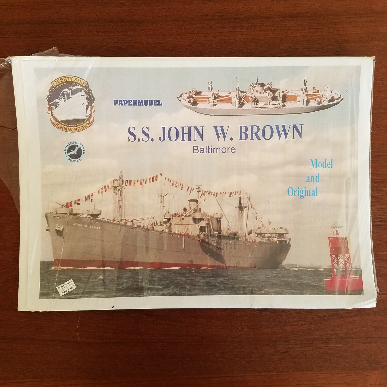 Wilhelmshavener Paper Model Boat SS John W Brown Liberty Ship Baltimore