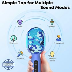 New StageSound Portable Bluetooth Karaoke Mic Speaker W/ Dynamic RGB Lights