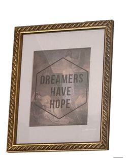 New dreamers have hope 11x14” Gold Rope-Detail Picture Frame with Print