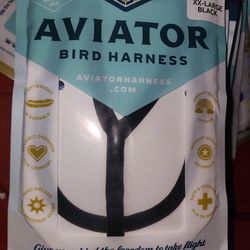 XX-large Aviator Harness For Hyacinth Macaw, Black Palm Cockatoo