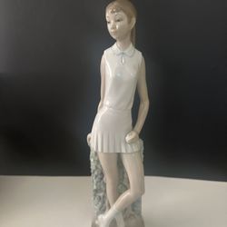 Lladro Tennis Girl Figurine