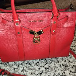 Michael Kors Red Leather Tote