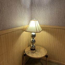 Antique Octagonal Royal Bell Lamp Shade – Silver Triple Gourd Ceramic