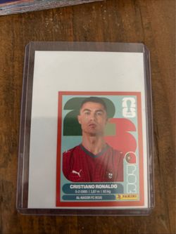 Cristiano Ronaldo red border panini sticker