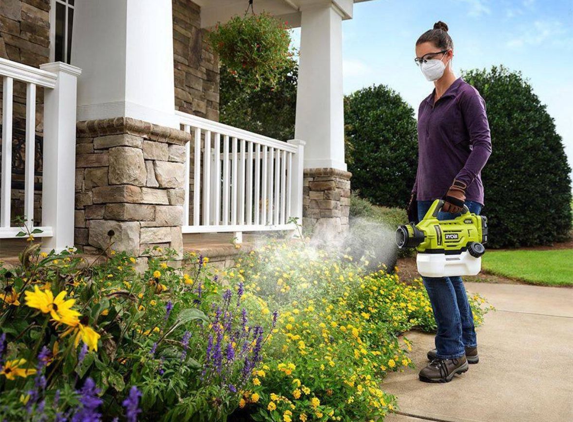 RYOBI ONE+ 18V Cordless Electrostatic Sprayer | 0.5 Gal Tank + 2.0Ah Battery & Charger | NEW