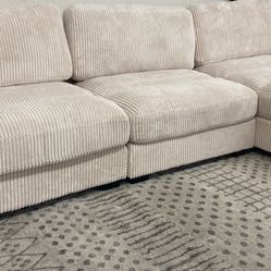 New 127x66 Corduroy Sectional Couch / Free Delivery 