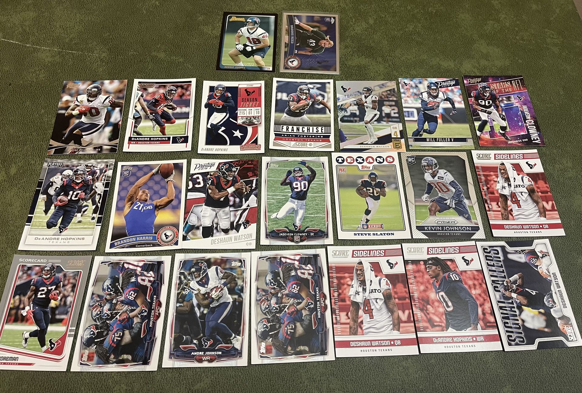 Lot Of 23 Houston Texans Football Cards