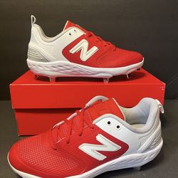 New Balance Fresh Foam X Velo v3 Metal Red White Cleats Softball Baseball Multiple Sizes Available