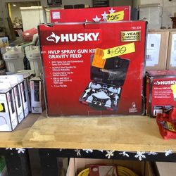 Husky HVLP and Standard Gravity Feed Spray Gun Kit