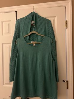 Susan Graver Aqua Twin Set