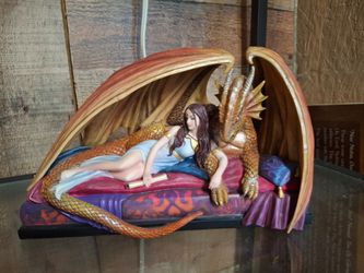 Anne Stokes Dragon and Maiden statues