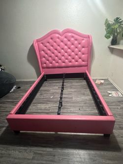 Pink full sized bed frame
