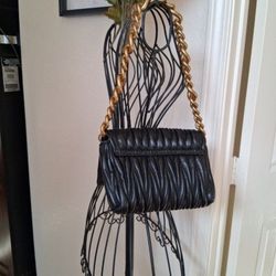 Montana West Quilted Black Handbag/Purses