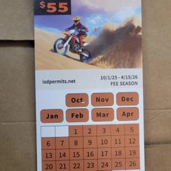 Headed to Glamis? I’ve got a brand new Imperial Sand Dunes Weekly Permit available! Perfect for off-roading, camping, and dune riding.  ✔️ Weekly Off-