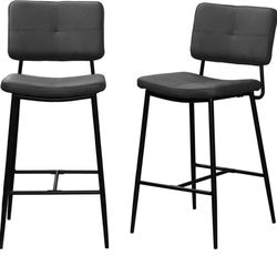 Black Bar Stools (x2) 