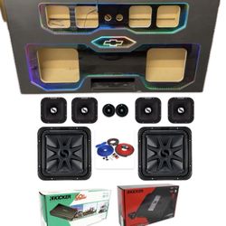 CHEVY SILVERADO GMC SIERRA SINGLE CAB 2019-up FULL BASS AND VOICE PACKAGE KICKER AUDIO CUSTOM BOX
